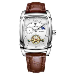 2022 Lige Mens Часы Top Luxury Brand Fashion Tourbillon Автоматические механические часы Мужчины Водонепроницаемый Скелет Часы Montre Homme DVASEWGWA