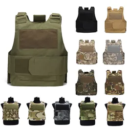 Utomhussport Airsoft Gear Body Protect Kamouflage Combat Assault Tactical Väst EVA Plate Carrier NO06-009