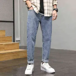 Shop Online 2021 Spring Jeans Men's Trendy Pants Simple Light Blue Harlan Versatile 9 Points