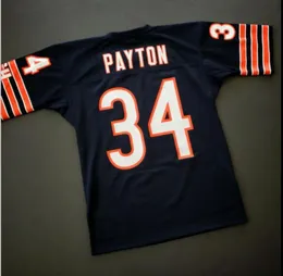 Custom Men Youth Women Vintage Walter Payton Mitchell Ness 1985 Fotboll Jersey Storlek S-5XL eller Anpassat något namn eller nummer Jersey