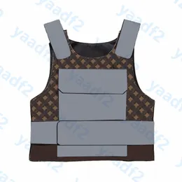 Brown Letters Flowers Tactical Vests Mens Womens CS Game Body Armor Outdoor Leather Hiking Climbing Protective Vest Hip Hop Tank Tops Waistcoat Pocket Plates Holder