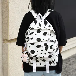 Backpack Student Bag Fashion Cow Zebra Plush Toys Large Capacity Rucksack Men And Women Handbag Travel