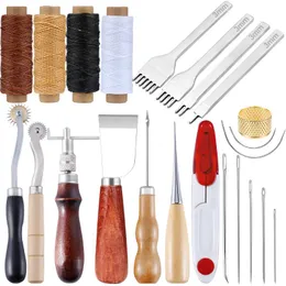 Professional Hand Tool Sets KAOBUY Leather Craft Tools Kit Sewing Stitching Punch Carving Work Saddle Set Accessories DIY