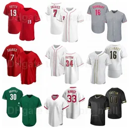 野球19 Joey Votto Jersey 7 Eugenio Suarez 69 Alfredo Rodriguez 34 Mark Payton 2 Nick CastellanosクールベースFlexBaseカスタム名番号