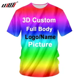 UJWI 3D Print Custom Kobiety / Mężczyźni Tshirts Bawełna Poliester Oversizes Koszule Factory Dropship DIY Zespół Konkurencyjny Odzież Wyścigi 210714