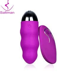 NXY Eggs Safiman Wireless Remote Control Waterproof Mute Bullet egg USB10 Speed Woman Vibrator Adult Toy Fun Vibrating Egg Vagina Ball 1124