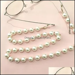 Halsband hängar smycken mode pärla lanyard halsband glasögonhållare för kvinnor ögon aessory glasögon remmar sladd solglasögon sträng gi