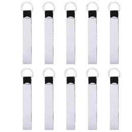 Sublimation White Color Neoprene Wristlet Keychain Lanyard Key Chain Chapstick Holder gift