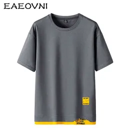 Eaeovni夏の男性Tシャツ2021ファッションブランドヒップホップメンズTシャツ新しいカジュアルソリッドTシャツストリート服メンズティーシャツトップG1222