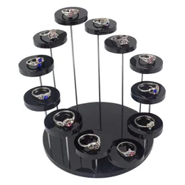 Acrylic Decoration Stand Ring Jewelry Three-tier Round Three-dimensional Rotating Display Dessert Cake Other Home Decor