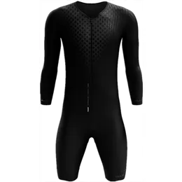 レーシングセットHuub Triathlonスーツワットバイクチーム服男性サイクリングスキンスーツMTB自転車ジャンプスーツ夏の長袖タイツセットRopa Ciclismo