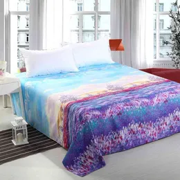 Double Bedspread on The Bed Linen Cotton Skirt 2 Seater Elastic Fitted Plaid King Sheet Mattress Pad Queen Size Bedding Set Home