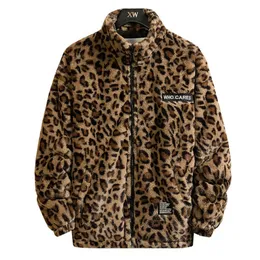Jesień Leopard Jacket Mężczyźni i kobiety Miękkie Luźne Odzieży Odzieży Moda Ulica Zamek Z Kapturem Płaszcz Odzież męska Kobieta Plus Rozmiar 4XL 211013