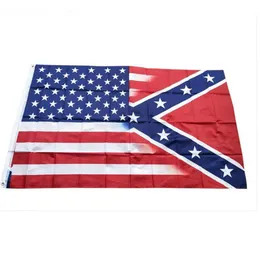 90 * 150cm Amerikanska flaggan med Confederate Rebel Civil War Banner Flaggor ZZC3325 Ocean Freight