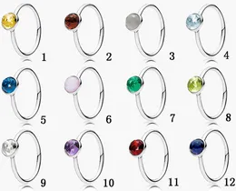 Femininas 925 Sterling Prata Anéis de Casamento Cúbico Diamantes De Zircônia Para Pandora Estilo Dezembro Estrela Moda Simples Anel Mulheres Noivado Presente Senhoras Com Caixa Original