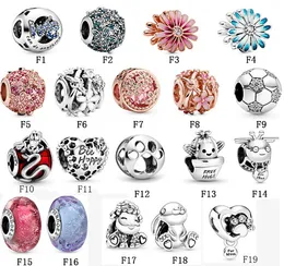 New Arrival 925 Sterling Silve Daisy New Garden Series Rose Gold Beads Diy Fit Original European Charm Bransoletka Moda Kobiety Biżuteria Akcesoria