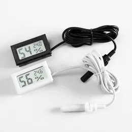200pcs Mini Digital LCD Thermometer Hygrometer Temperature Humidity Meter probe white and Black in stock Free ship