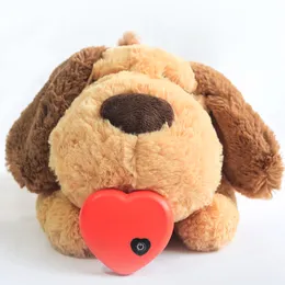 Wholesale Dog Toy Plush Toy Comfortable Behavioral Training Aid Toy Heart Beat Soothing Heating Plush Doll Sleep For Dogs Cats