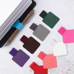 Pencil Bags 4 Pcs/set Pen Clips Self-adhesive Holder Elastic Loop Leather Notebook Accessories Portable Office Stationery