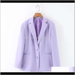 Damen Blazer Elegante Frauen Lila Jacken Mode Damen Kerbkragen Anzüge Mantel Lässig Weiblich Langarm Blazer Mädchen Chic1 Vpks Xys36