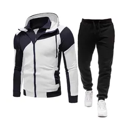 Autumn Winter Men's Sets Brand Sportswear Tracksuits 2 Piece Sets Men's Clothes Hoodies+Pants Sets Male Streetswear Coat Jackets 211008