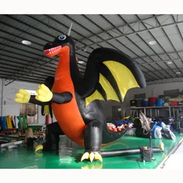 Scared Black Halloween Holiday Mall Decoration drago gonfiabile gigante con ali in vendita