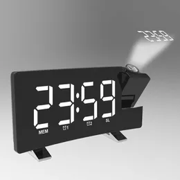 기타 시계 액세서리 스누즈 알람 시계 타이머 백라이트 프로젝터 FM 라디오 USB 프로젝션 LED 디스플레이 테이블 시계 현대