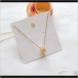 Pendant Necklaces & Jewelry Drop Delivery 2021 Pendants Simple Temperament Net Red Bead Necklace Clavicle Shining Zircon Cool Girl Light Luxu