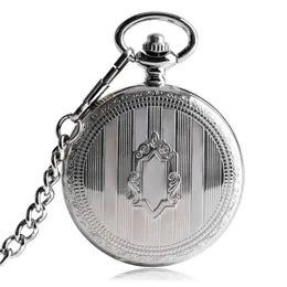 TOP-Verkäufe Silber Steampunk Skelett automatische mechanische Taschenuhr mit Kette Erkek Kol Saati Uhren Männer Unisex Geschenke Uhr