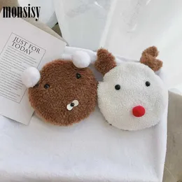 Baby Coin Purses Purse Monsisy For Girl Bag Children Wallet Small Change Pouch Toddler Cute Plush Elk/Dog Kid Shoulder