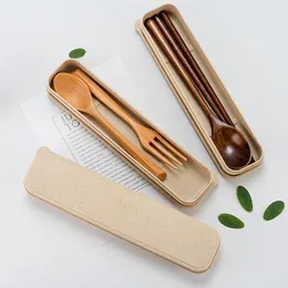 Przenośny zestaw obiadowy Zestaw japońskich stylów Ekologiczne drewniane chopsticks Zestaw noży do podróży