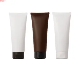 100ML 100G Facial Cleanser Hand Cream Squeeze Tube Matte White Brown PE Soft Bottle Skin Care Refillable Lotion Tubegoods