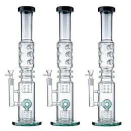 16 tums kvinnlig gemensam iskinka raka röret stora bongs hookahs donut perc glas vattenrör 5mm tjock inline ferc fab ägg heady n hål perkolator wp2191