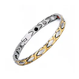 Link, Chain Western Jewelry Infinity Negative Ion Anti-Fatigue Magnetic Titanium Steel Link Bracelet