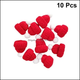 Berets Hats & Caps Hats, Scarves Gloves Fashion Aessories 10Pcs Used Small Santa Claus Cap Merry Christmas Headgear Party Favours Diy Handma