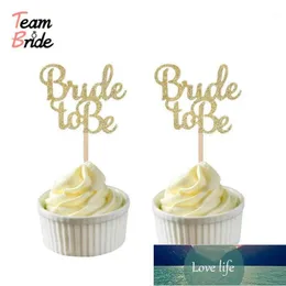 Inne świąteczne dostawy Party Team Bride 10PC Gold Silver Glitter być Cupcake Toppers Bridal Decor Wedding Decor Bachelorette Cake Decor Factory Cena eksperta