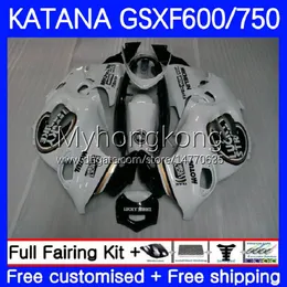 Kit de corpo para Suzuki Katana GSXF750 GSXF 600 750 CC GSX600F Lucky Black 03 04 05 06 07 18NO.40 600cc GSX750F GSXF-750 GSXF600 750cc 2003 2004 2005 2007 Fairings OEM