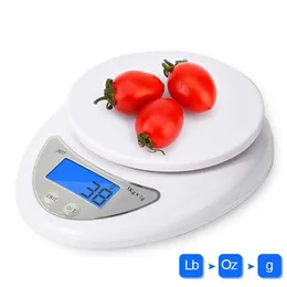 5 kg 1 kg LCD Cyfrowy Skala dla Kuchnia Produkt Precyzyjna przenośna Skala gotowania Skala Pieczenia Saldo Waga pomiarowa 210915