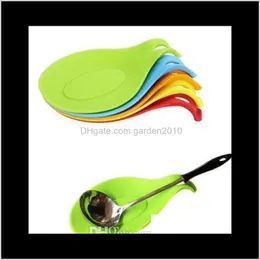 Mats Pads atacado 600pcslot resistente ao calor Sile Sile Spow Rest Utensil Spatula Holder Kitchen Tool SIK YBFF9