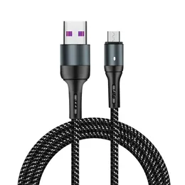 2.4A Smart Power-Off Data Cable Fast Charge Protection Mobile Telefonsladd för Android Micro USB Typ C-kabel Full Automatisk kraft Ny