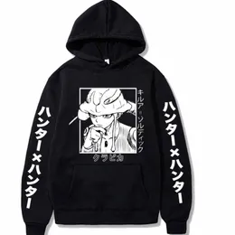 Męskie bluzy bluzy Anime X Meruem Hoodie Hip Hop Casual Loose Drukuj Streetwear Unisex