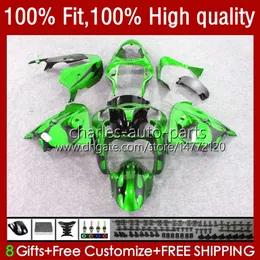 Injection mold Body For KAWASAKI NINJA ZX 9R 900 CC ZX9 9 R ZX9R 00 01 02 03 Bodywork 25No.91 ZX900 ZX-9R 2000 2001 2002 2003 ZX-900 900CC 98-03 OEM Fairing Kit green flames