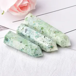 5-6cm Natural Fynchenite Crystal Point Wand Tower Crafts Healing Obelisk Reseda Quartz Green Ornament for Home Decor Reiki Energy Stone