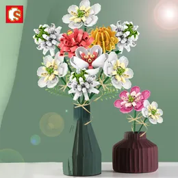 Palavras-chave buquê flores buquê buquê blocos de construção casa decor margaridas rosa lavender tulips jardim conjunto diy tijolos brinquedos aniversário natal amantes presentes