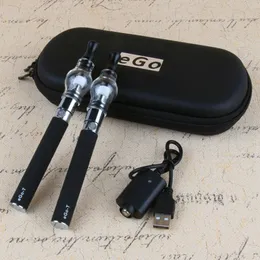 MOQ 5 SZTUK Double Baterie Zestawy rozruszników z EGO Glass Glass Globle Wax Suche Zioła Atomizer Vaporizer Clearomizer Vape Pens Zipper Case Zestaw