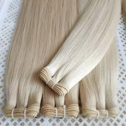 Full Cuticle One Donor Russian Virgin Hair Flat WeFThAir Extensions Double Drawn 100g Piece 3pcs Pack