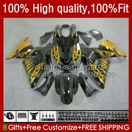 OEM-Einspritzung für KAWASAKI NINJA ZX 14R 14 R ZZR 1400 CC ZZR1400 2012 2013 2014 2015 2016 2017 Karosserie 5No.109 ZX-14R ZZR-1400 12-17 ZX14R 12 13 14 15 16 17 Verkleidung goldene Flammen