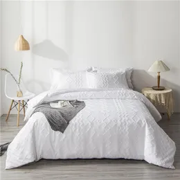 침구 세트 Bonenjoy White Cover Duvet King Size Set Comforter Double Bed Single Linen Euro를위한 베개.