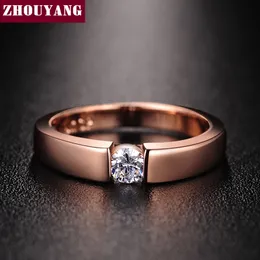 4,5mm corações e flechas cúbicas zirconia anel de casamento rosa cor prata cor clássica anéis de dedo R400 R406