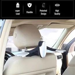 Car back seat Hanger ABS Portable Foldable Luxury Accessories Black Multi-Function Seat Back Hook Clothes Jacket Storage Hook
